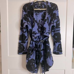 Spring Wrap Sweater Jacket with Tie Belt